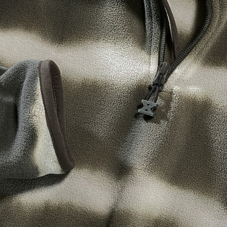 Detailed image Fleece troyer tie-dye e.s.motion ten disguisegreen/moorgreen