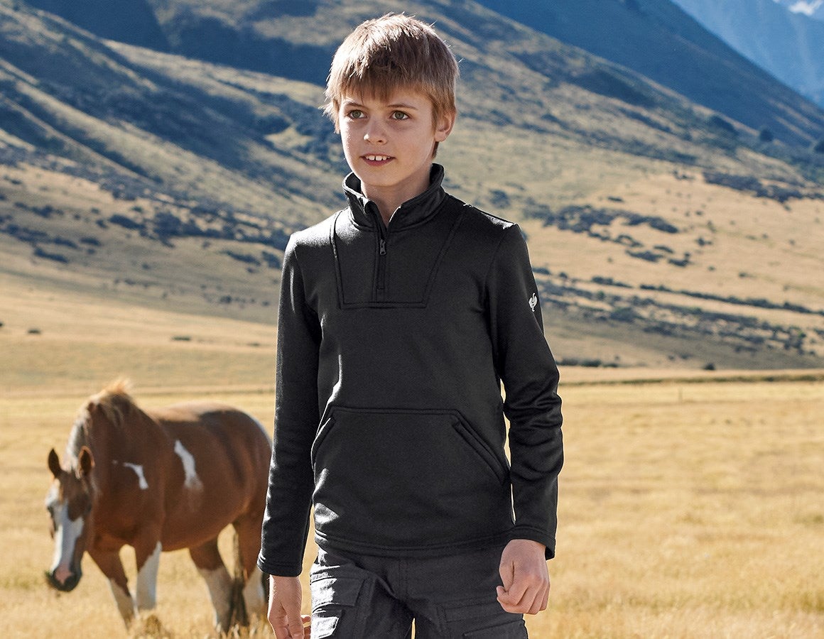 Main action image Funct.Troyer thermo stretch e.s.concrete child. black