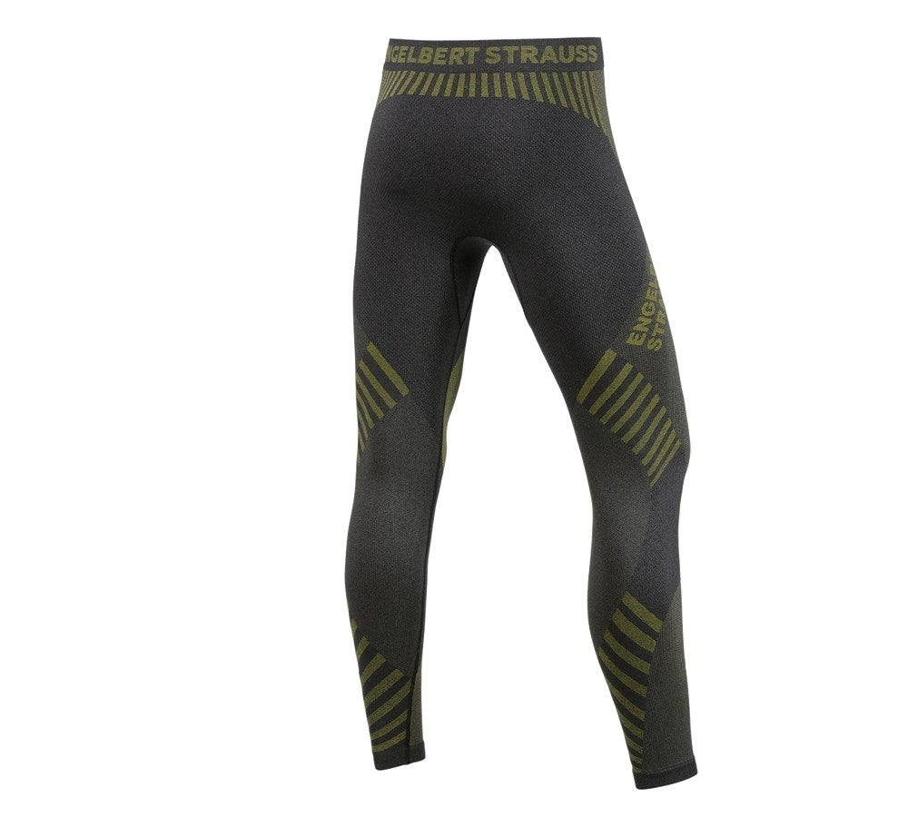 Secondary image Functional long-pants e.s.trail seamless-warm black/acid yellow