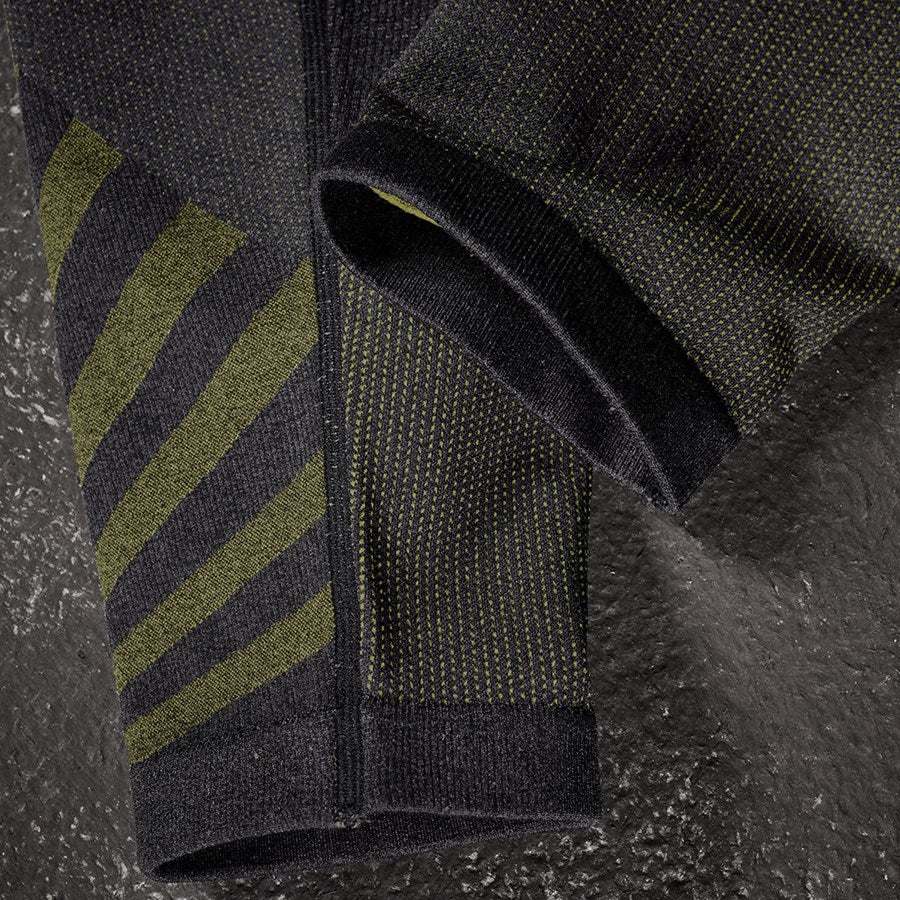 Detailed image Functional long-pants e.s.trail seamless-warm black/acid yellow