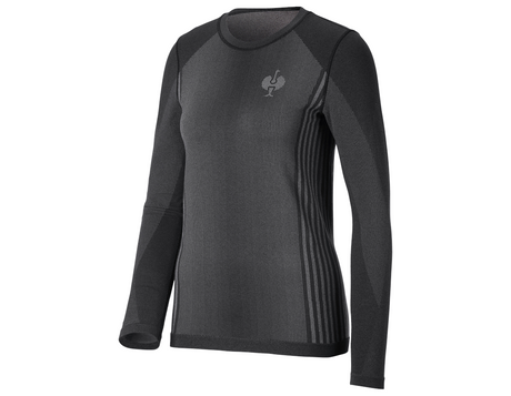 Primary image Funct.-longsleeve e.s.trail seamless-warm, ladies' black/basaltgrey