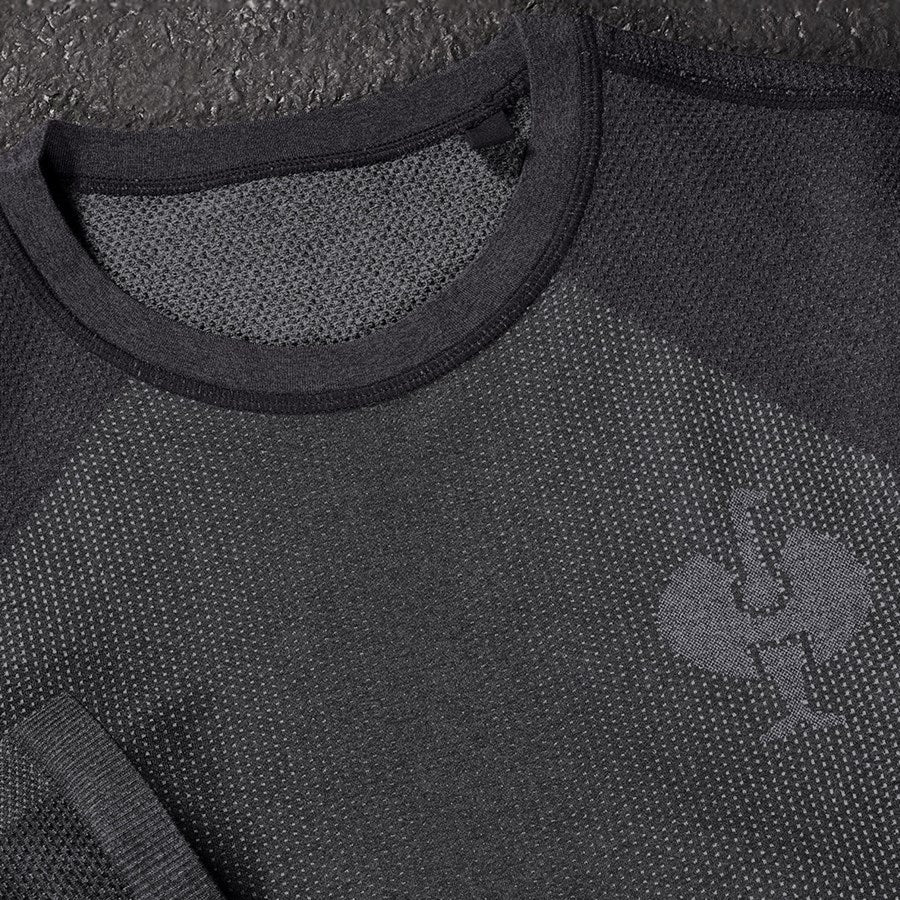 Detailed image Functional-longsleeve e.s.trail seamless - warm black/basaltgrey