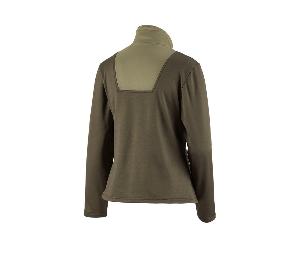 Secondary image Funct.Troyer thermo stretch e.s.concrete, ladies' mudgreen/stipagreen