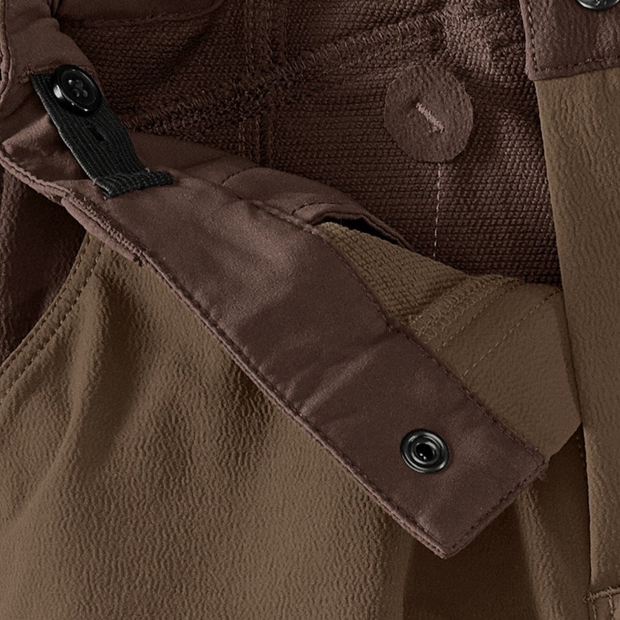 Detailed image Funct. cargo trousers e.s.dynashield, children's hazelnut/chestnut