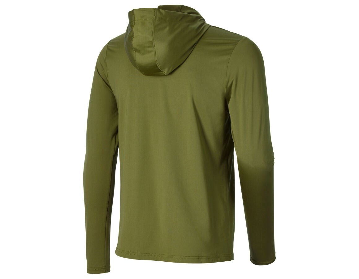 Secondary image Functional hoody-longsleeve UV e.s.trail junipergreen/limegreen