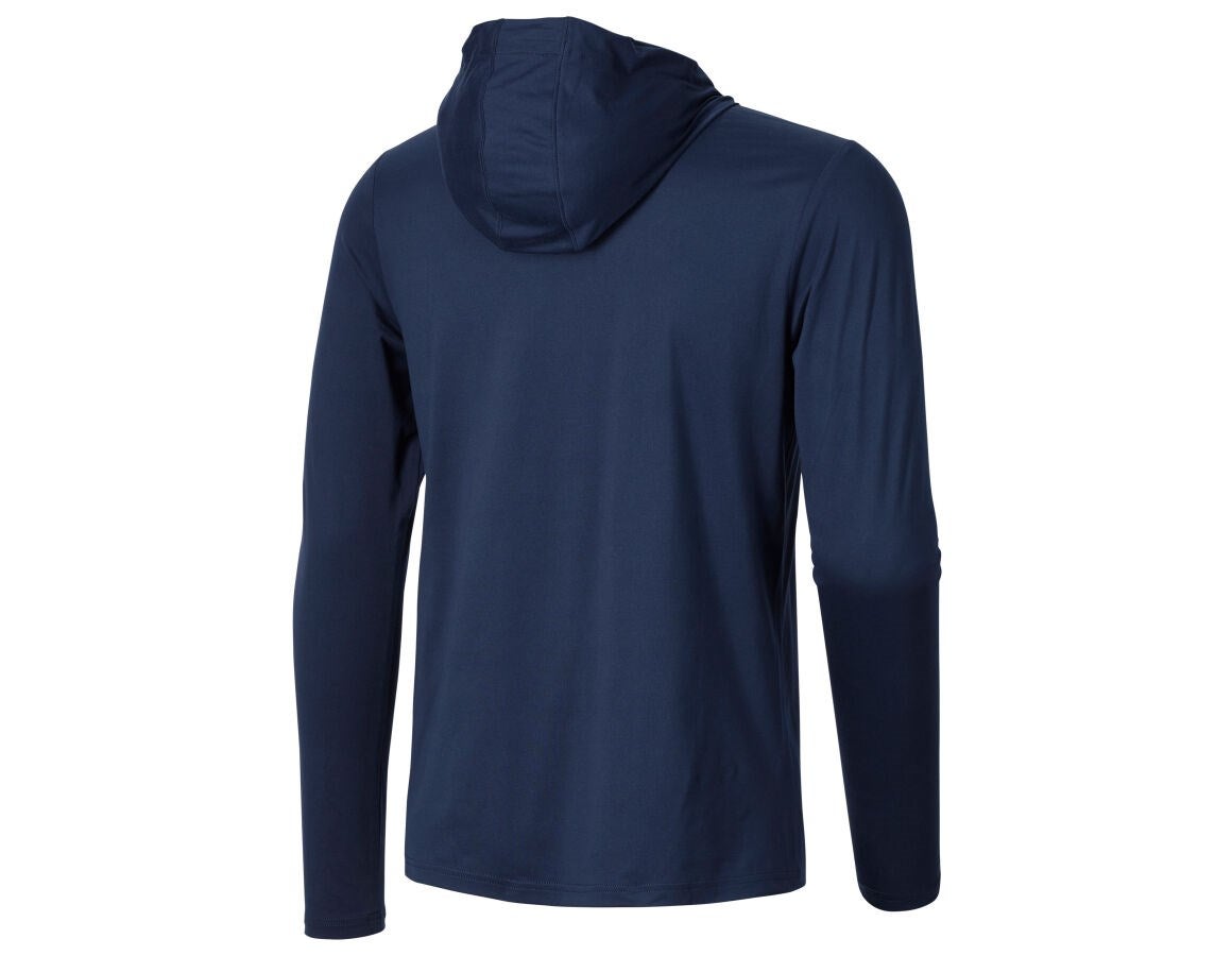 Secondary image Functional hoody-longsleeve UV e.s.trail deepblue/white