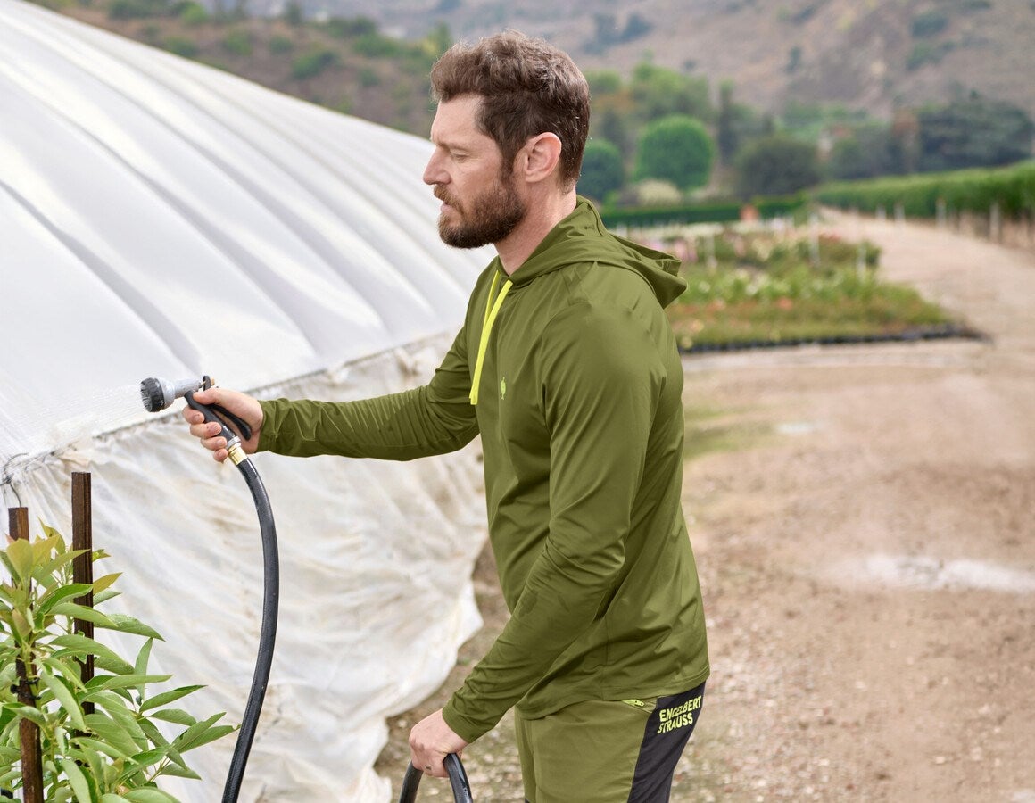 Additional image 1 Functional hoody-longsleeve UV e.s.trail junipergreen/limegreen