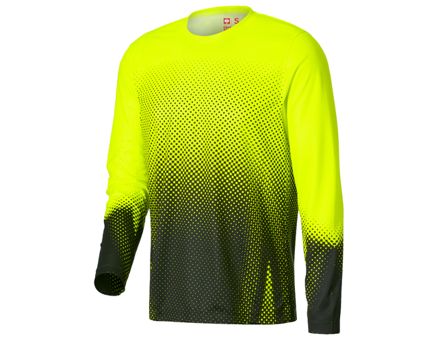 Primary image Functional longsleeve e.s.t:aktik high-vis yellow/black