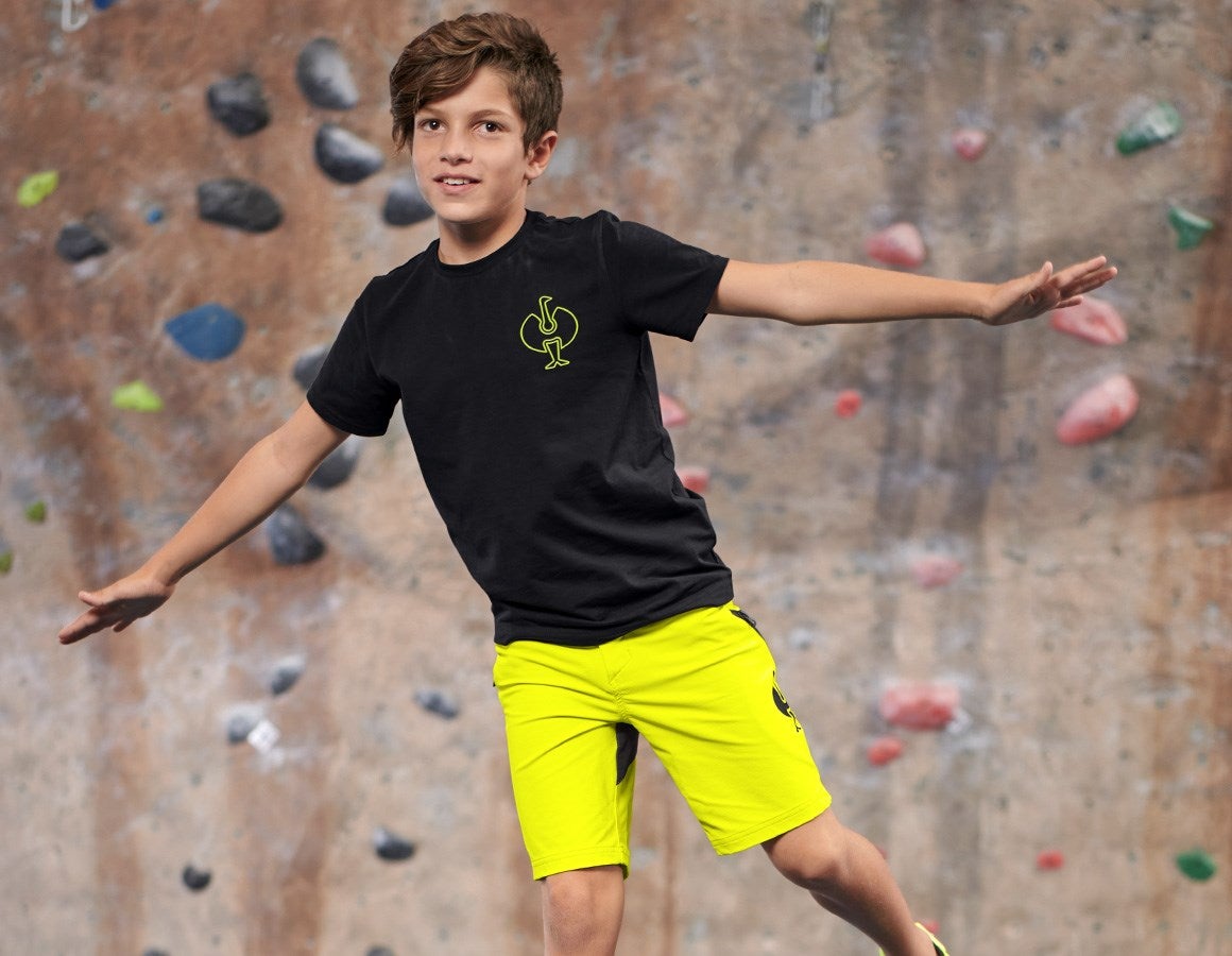 Additional image 1 Functional short e.s.trail, children's acid yellow/black