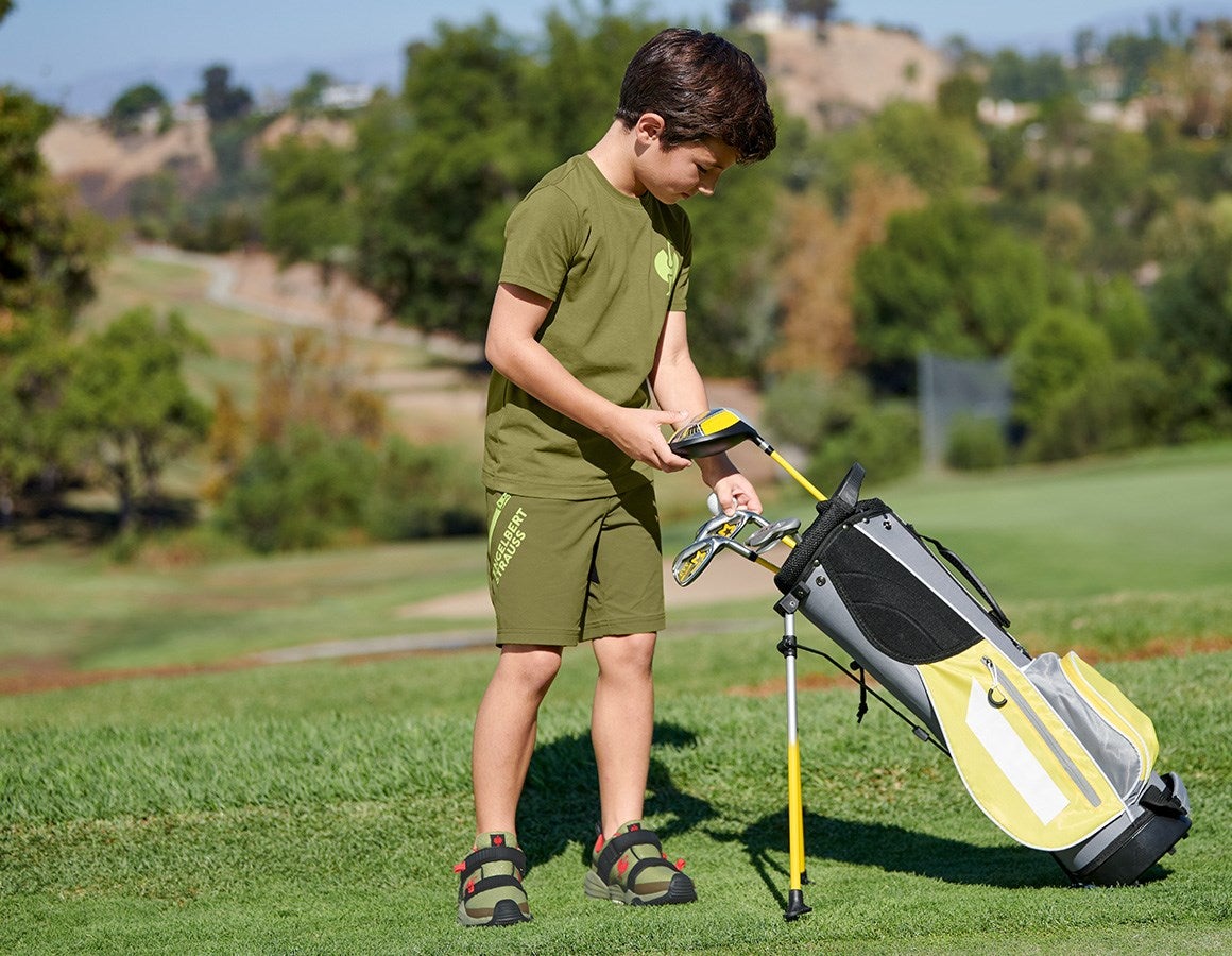 Additional image 1 Functional short e.s.trail, children's junipergreen/limegreen