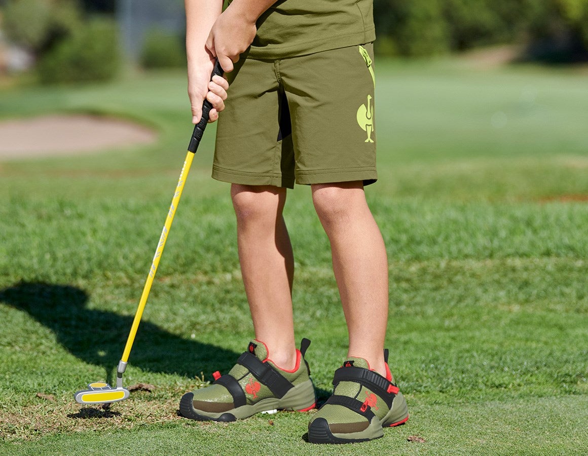 Main action image Functional short e.s.trail, children's junipergreen/limegreen