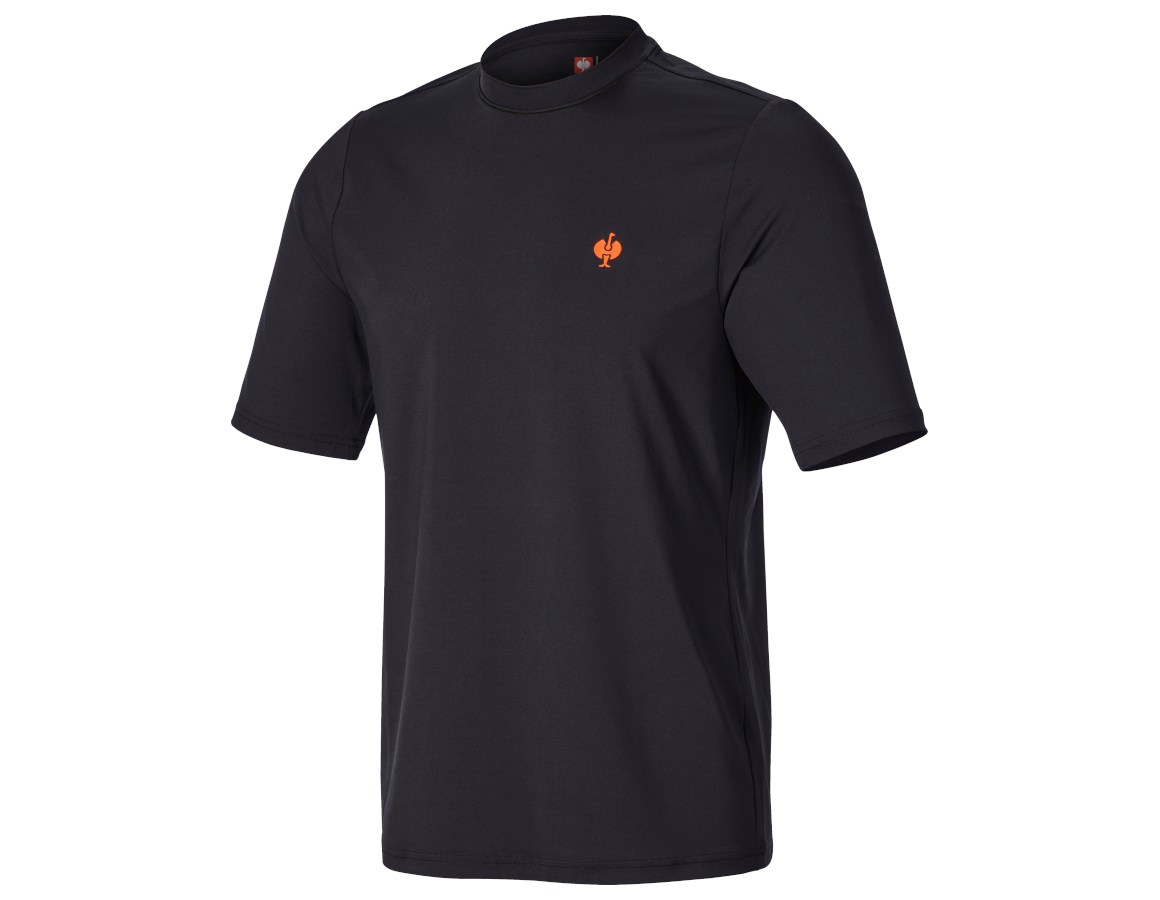 Primary image Functional t-shirt UV e.s.trail black/high-vis orange