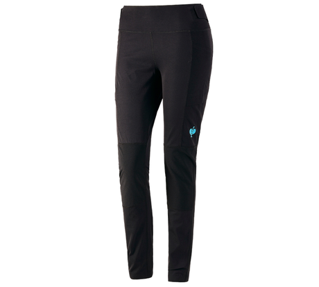 Primary image Functional tights e.s.trail, ladies' black/lapisturquoise