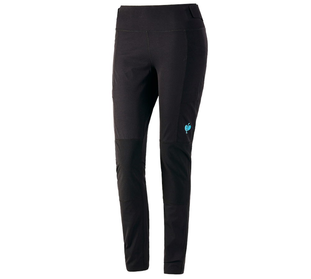Primary image Functional tights e.s.trail, ladies' black/lapisturquoise