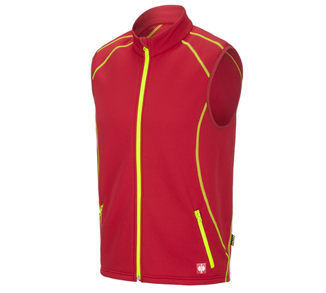 Primary image Function bodywarmer thermo stretch e.s.motion 2020 fiery red/high-vis yellow