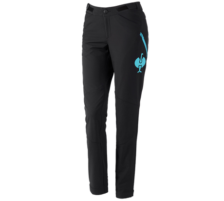 Primary image Functional trousers e.s.trail, ladies' black/lapisturquoise