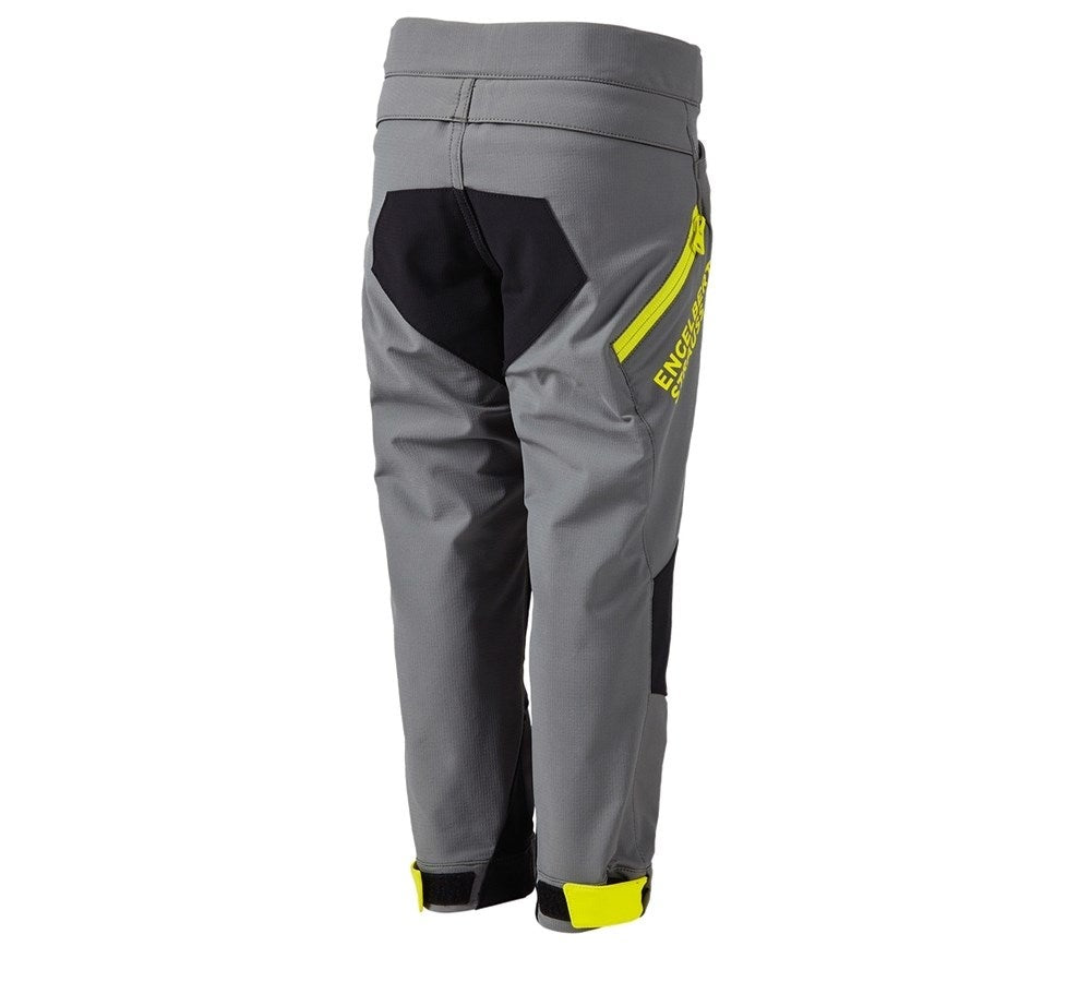 Secondary image Functional trousers e.s.trail, children's basaltgrey/acid yellow