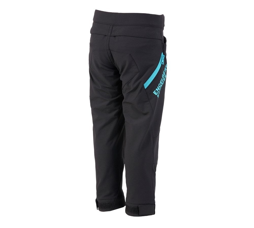 Secondary image Functional trousers e.s.trail, children's black/lapisturquoise