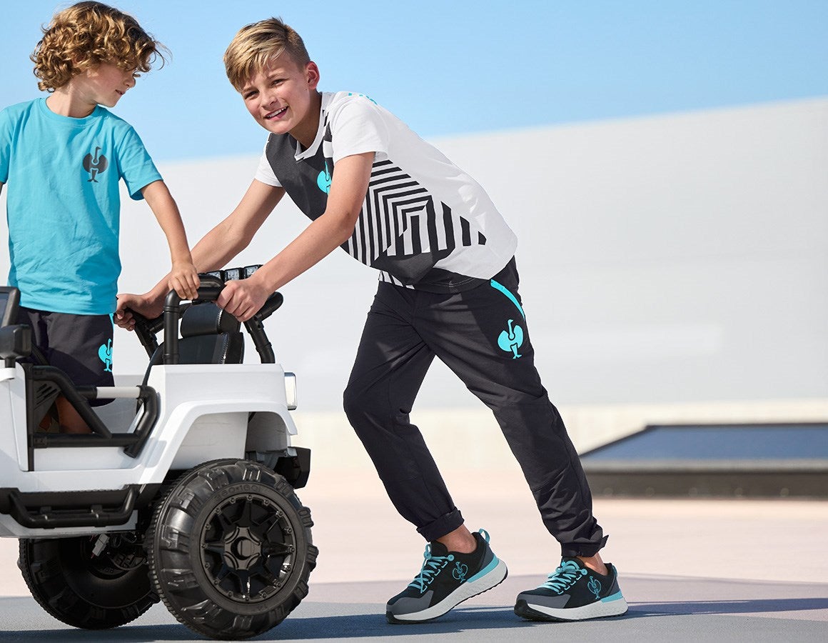 Additional image 1 Functional trousers e.s.trail, children's black/lapisturquoise