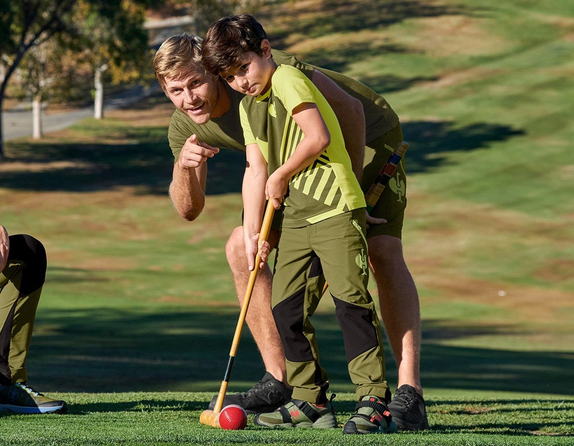 Additional image 1 Functional trousers e.s.trail, children's junipergreen/limegreen