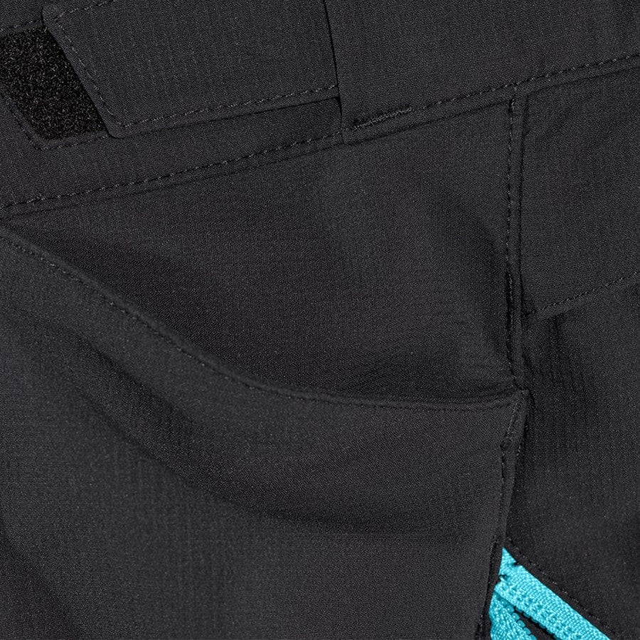 Detailed image Functional trousers e.s.trail, children's black/lapisturquoise