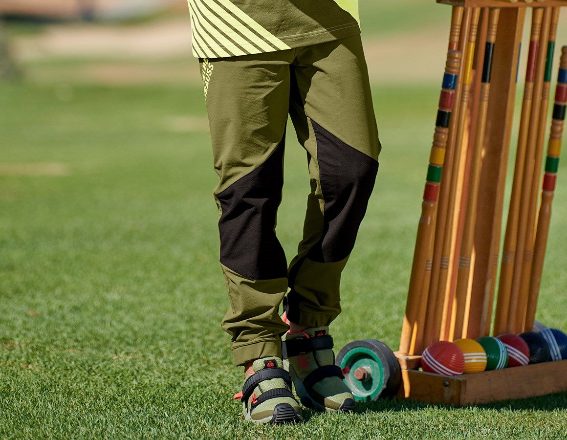 Main action image Functional trousers e.s.trail, children's junipergreen/limegreen