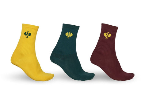 Primary image Functional socks e.s.trail light/high, pack of 3 emeraldgreen+mahoganyred+chromeyellow