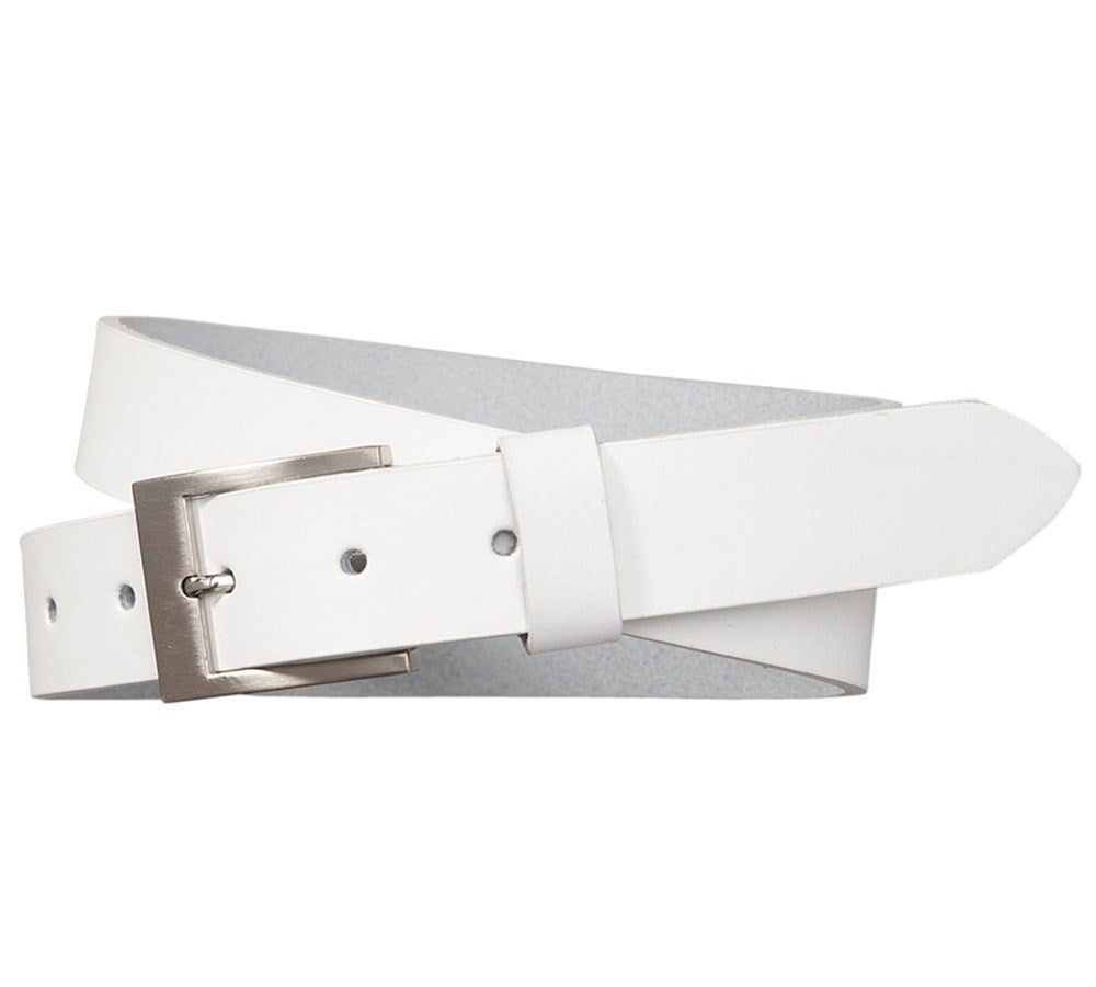 Primary image Leather belt Kim white