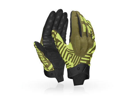 Primary image Gloves e.s.trail, light graphic black/junipergreen/limegreen