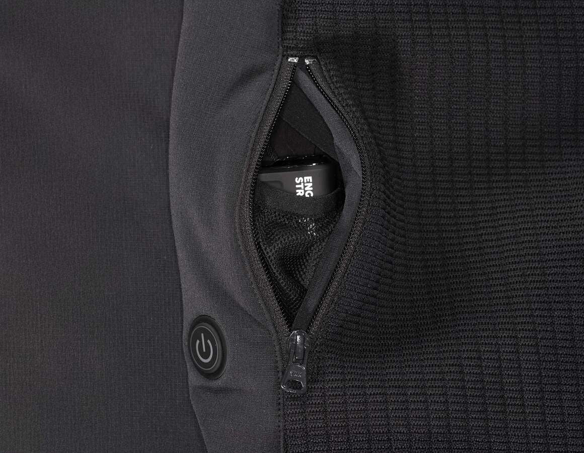 Additional image 3 Heated hybrid hooded knitted jacket e.s.trail,lad. black