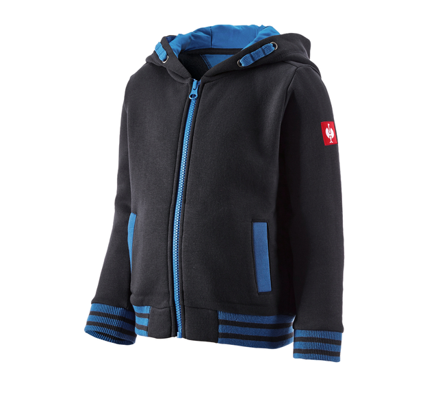 Primary image Hoody sweatjacket e.s.motion 2020, children's graphite/gentianblue