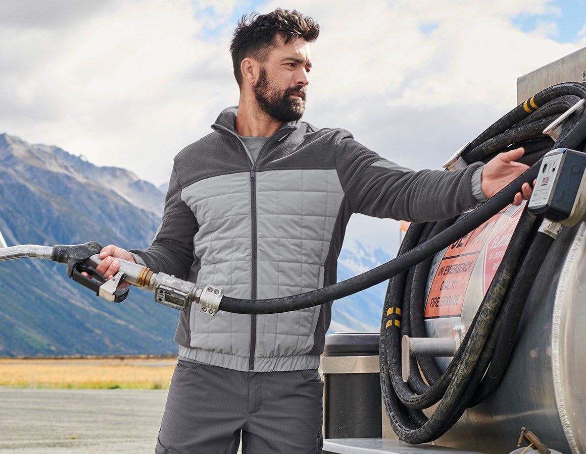 Main action image Hybrid fleece jacket e.s.concrete anthracite/pearlgrey