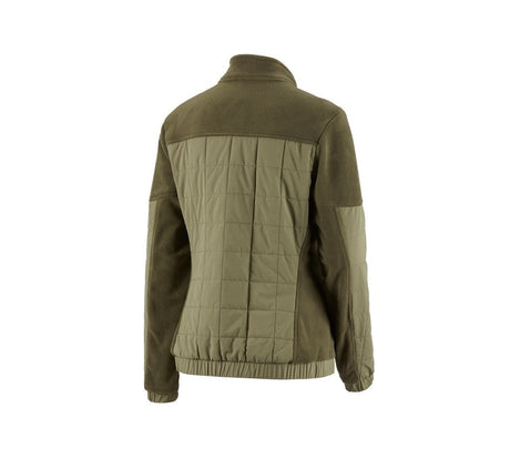 Secondary image Hybrid fleece jacket e.s.concrete, ladies' mudgreen/stipagreen