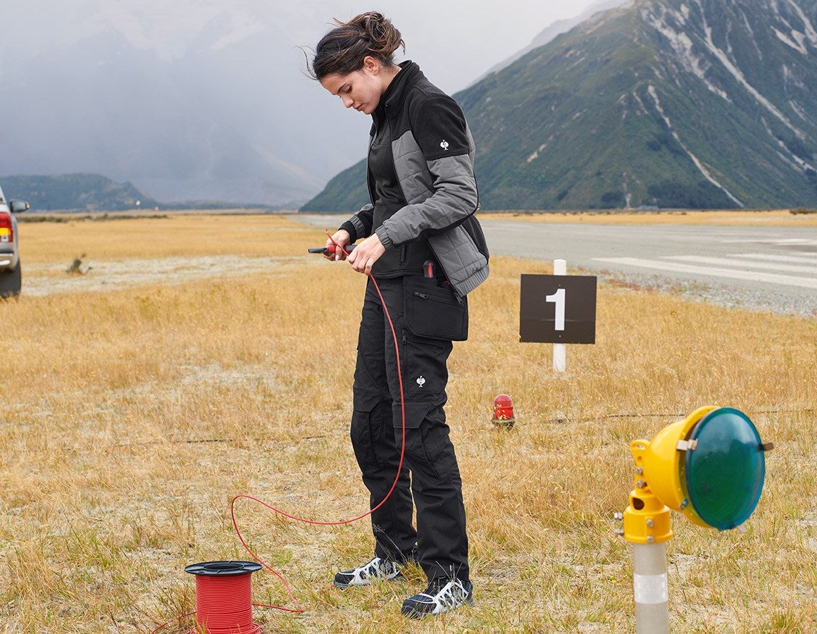 Additional image 1 Hybrid fleece jacket e.s.concrete, ladies' black/basaltgrey