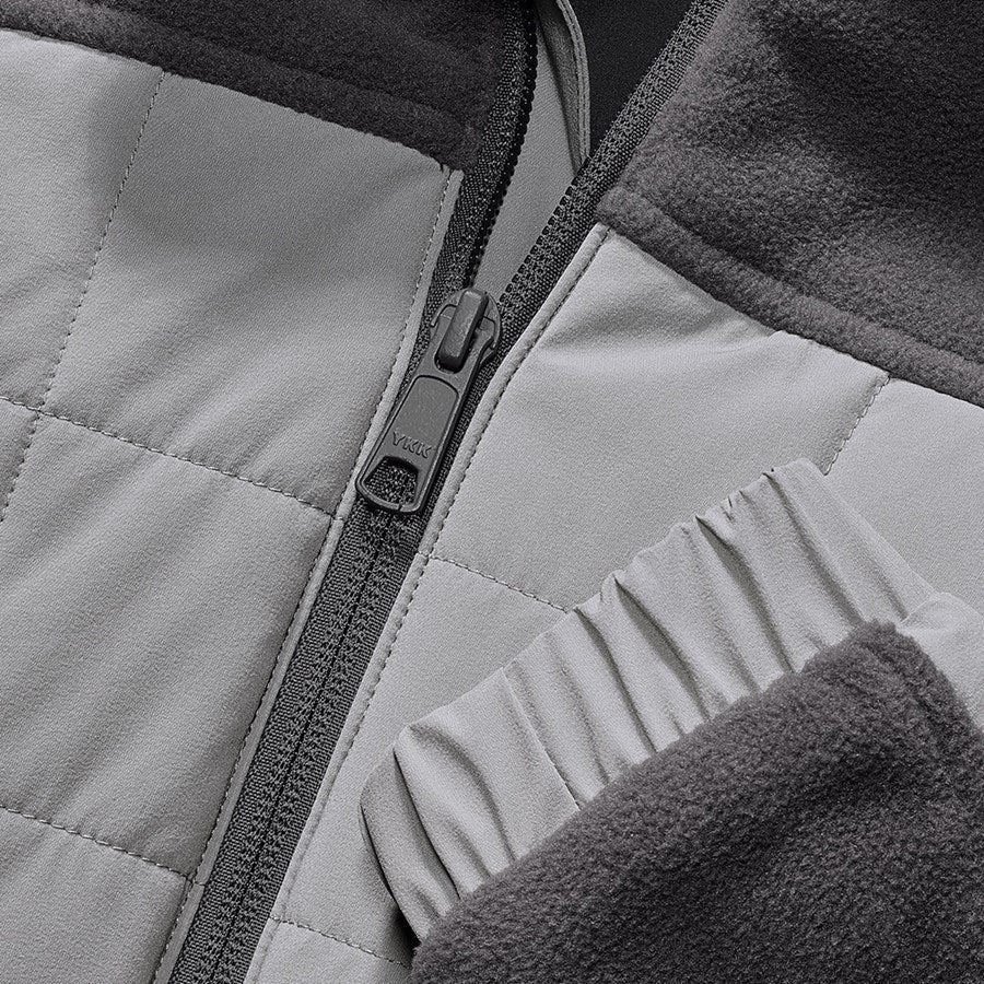 Detailed image Hybrid fleece jacket e.s.concrete, ladies' anthracite/pearlgrey