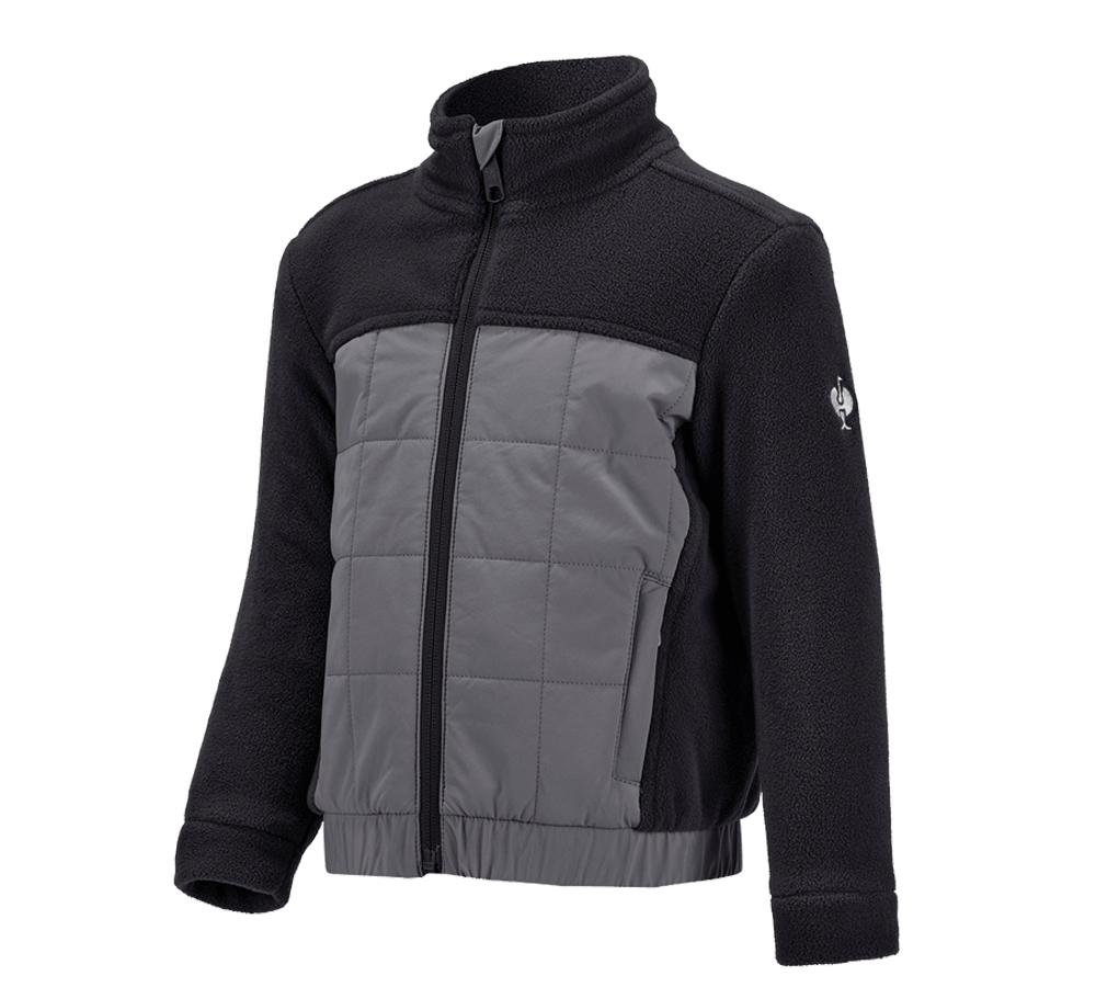 Primary image Hybrid fleece jacket e.s.concrete, children's black/basaltgrey