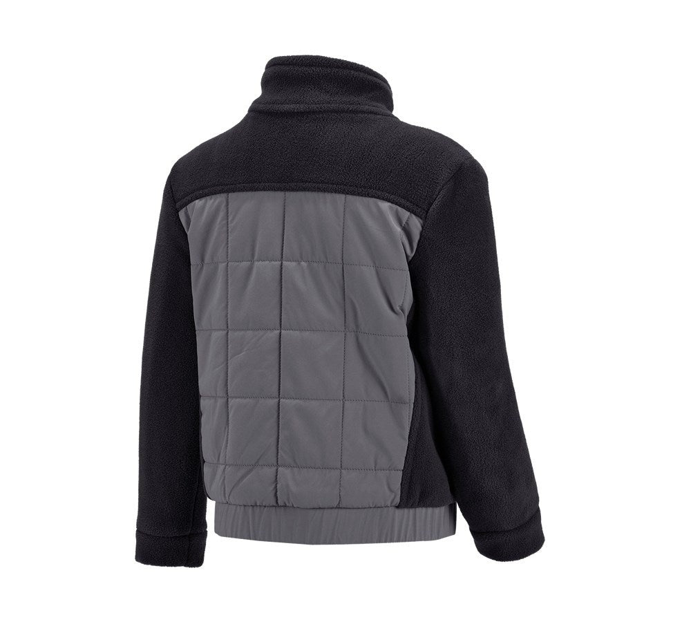 Secondary image Hybrid fleece jacket e.s.concrete, children's black/basaltgrey