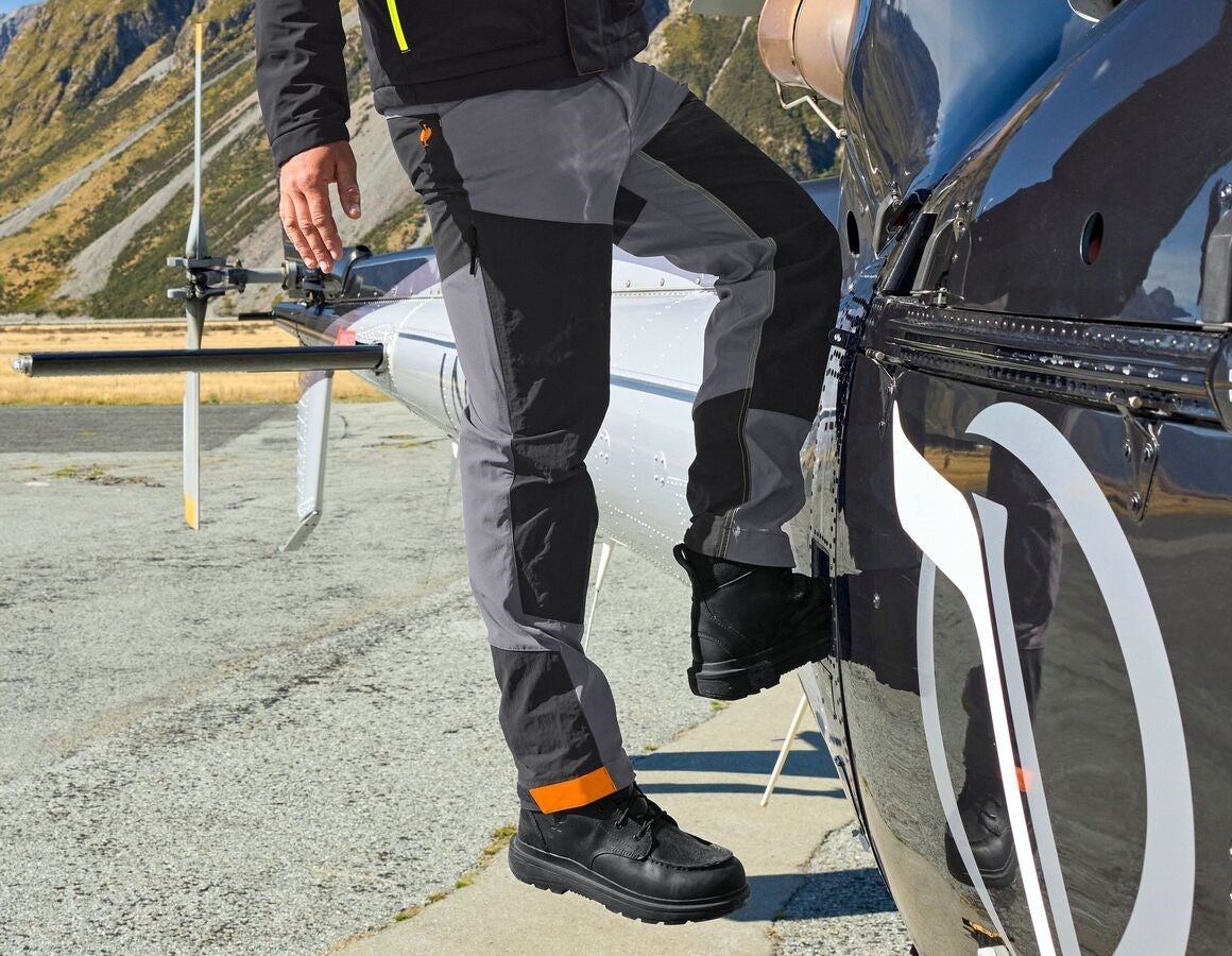 Main action image Hybrid functional trousers e.s.trail anthracite/black/high-vis orange/high-vis yellow