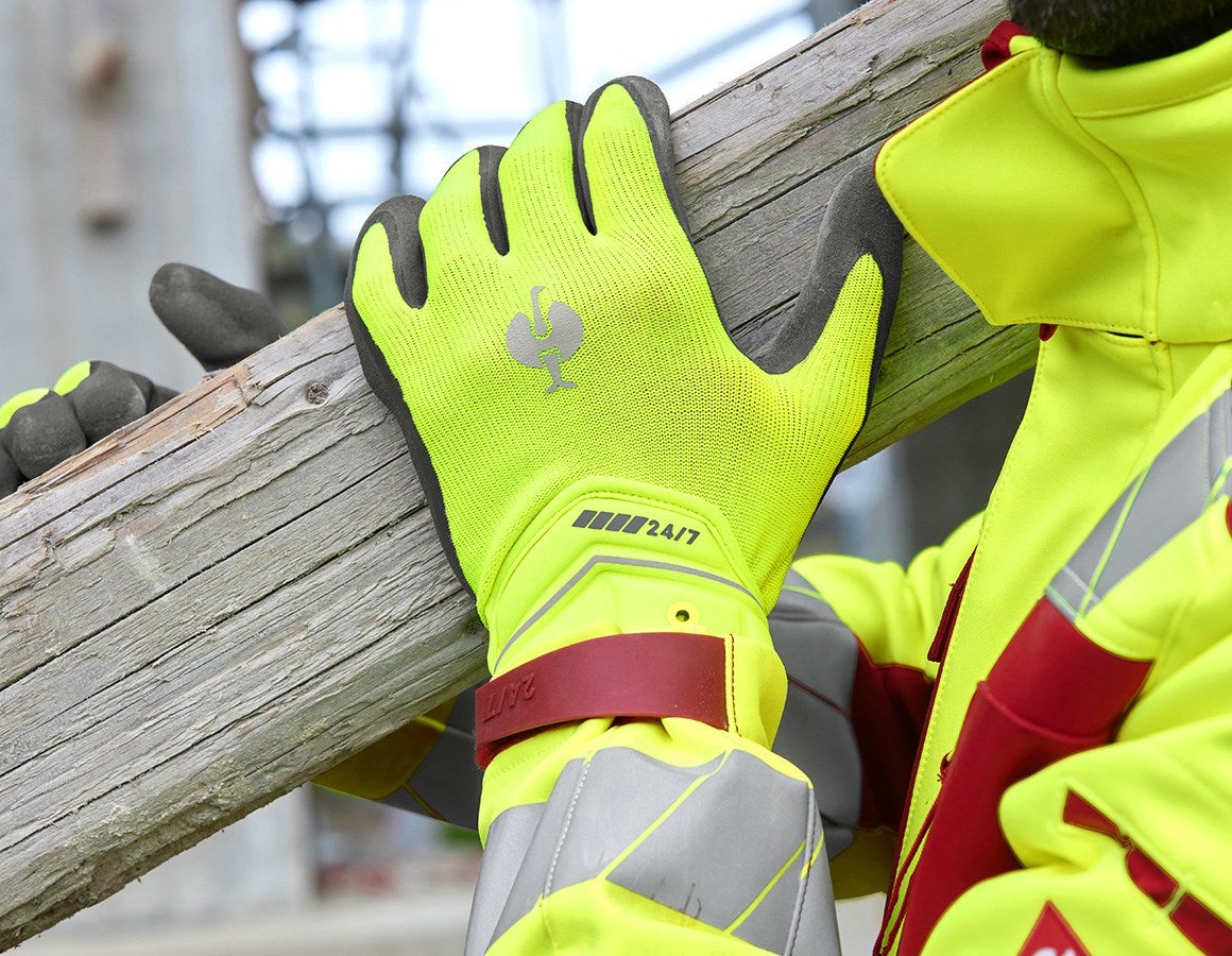 Main action image Hybrid gloves e.s.motion 24/7 high-vis yellow/anthracite
