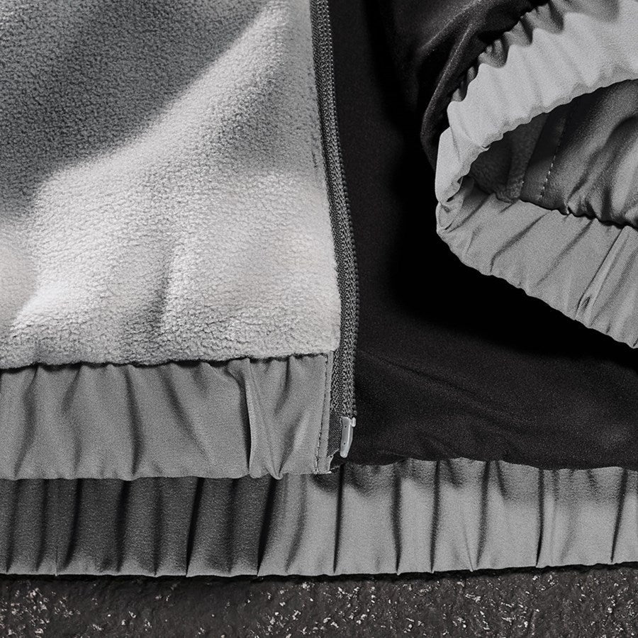 Detailed image Hybr.fleece hoody jacket tie-dye e.s.motion ten,l. granite/opalgrey