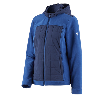 Primary image Hybrid fleece hoody jacket e.s.concrete, ladies' alkaliblue/deepblue