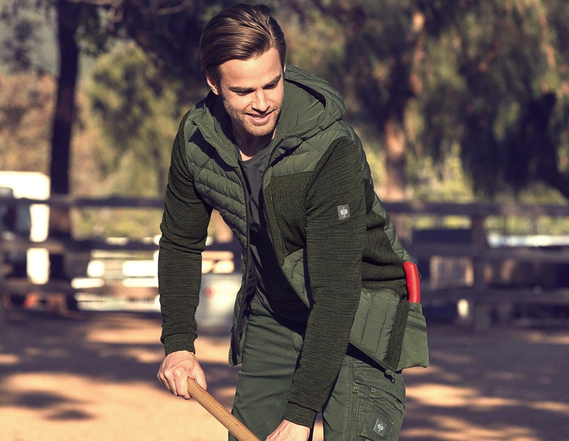 Additional image 1 Hybrid hooded knitted jacket e.s.motion ten disguisegreen melange