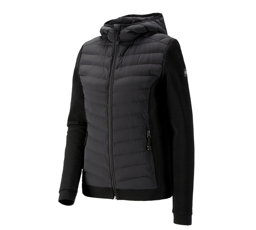 Primary image Hybrid hooded knitted jacket e.s.motion ten,ladies black