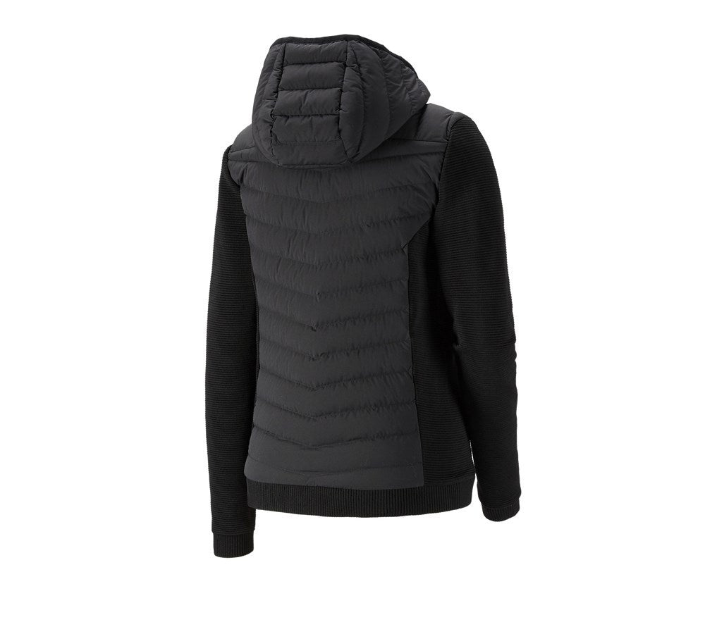Secondary image Hybrid hooded knitted jacket e.s.motion ten,ladies black