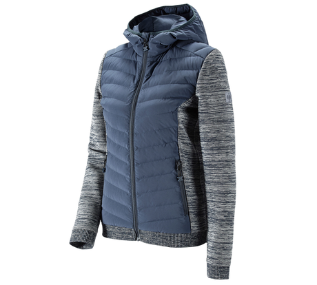 Primary image Hybrid hooded knitted jacket e.s.motion ten,ladies slateblue melange