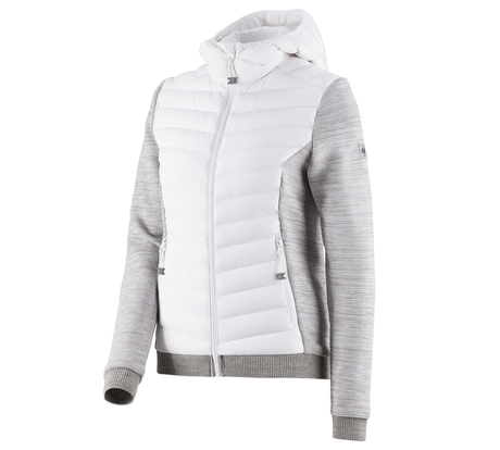 Primary image Hybrid hooded knitted jacket e.s.motion ten,ladies white melange