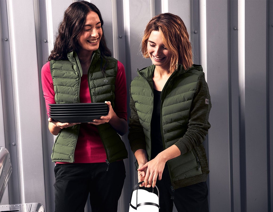 Additional image 1 Hybrid hooded knitted jacket e.s.motion ten,ladies disguisegreen melange