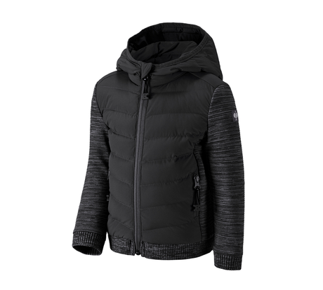 Primary image Hybrid hooded knitted jacket e.s.motion ten,child. oxidblack melange