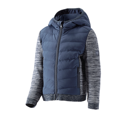 Primary image Hybrid hooded knitted jacket e.s.motion ten,child. slateblue melange