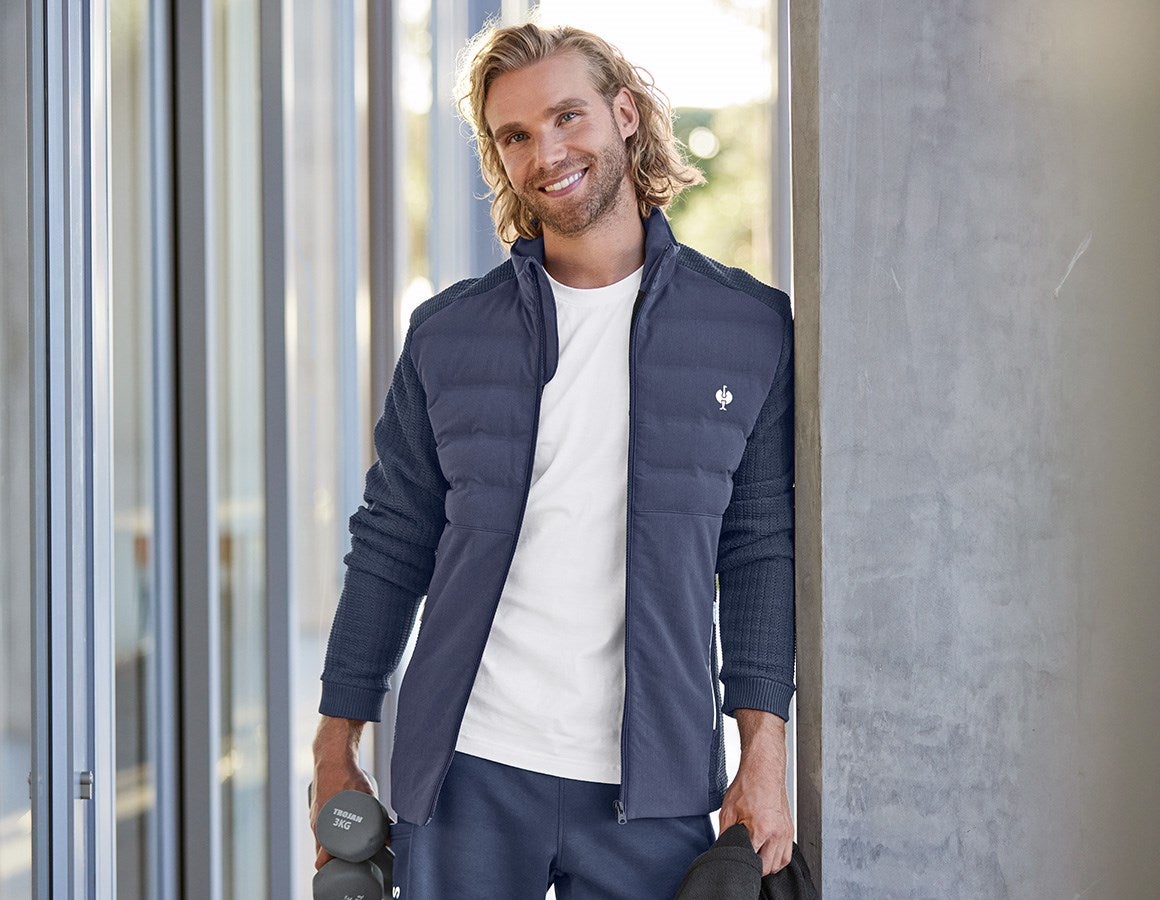 Additional image 2 Hybrid knitted jacket e.s.trail deepblue/white